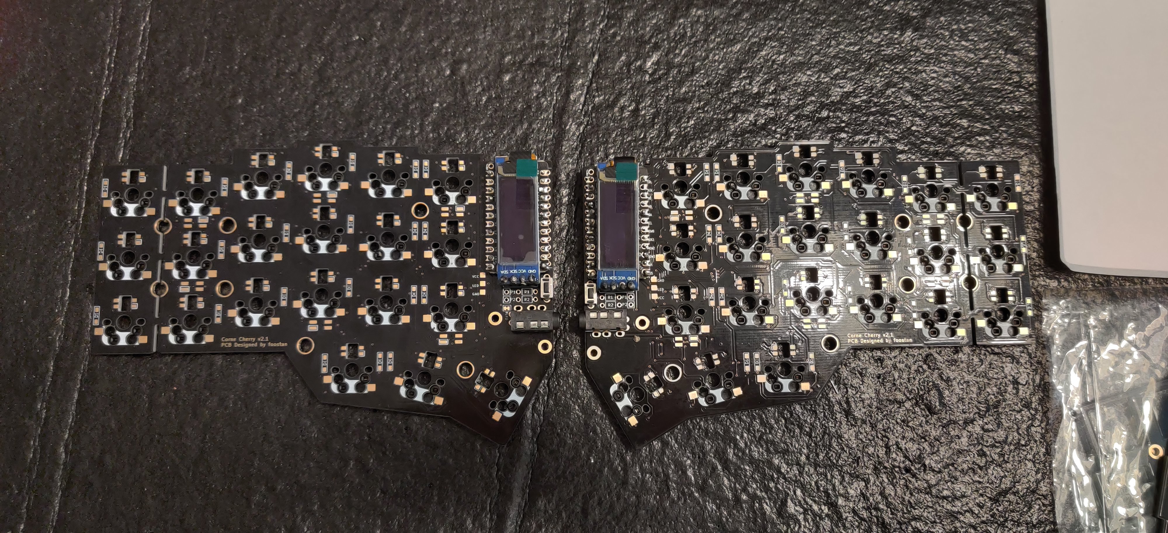 The final, fully-soldered PCB